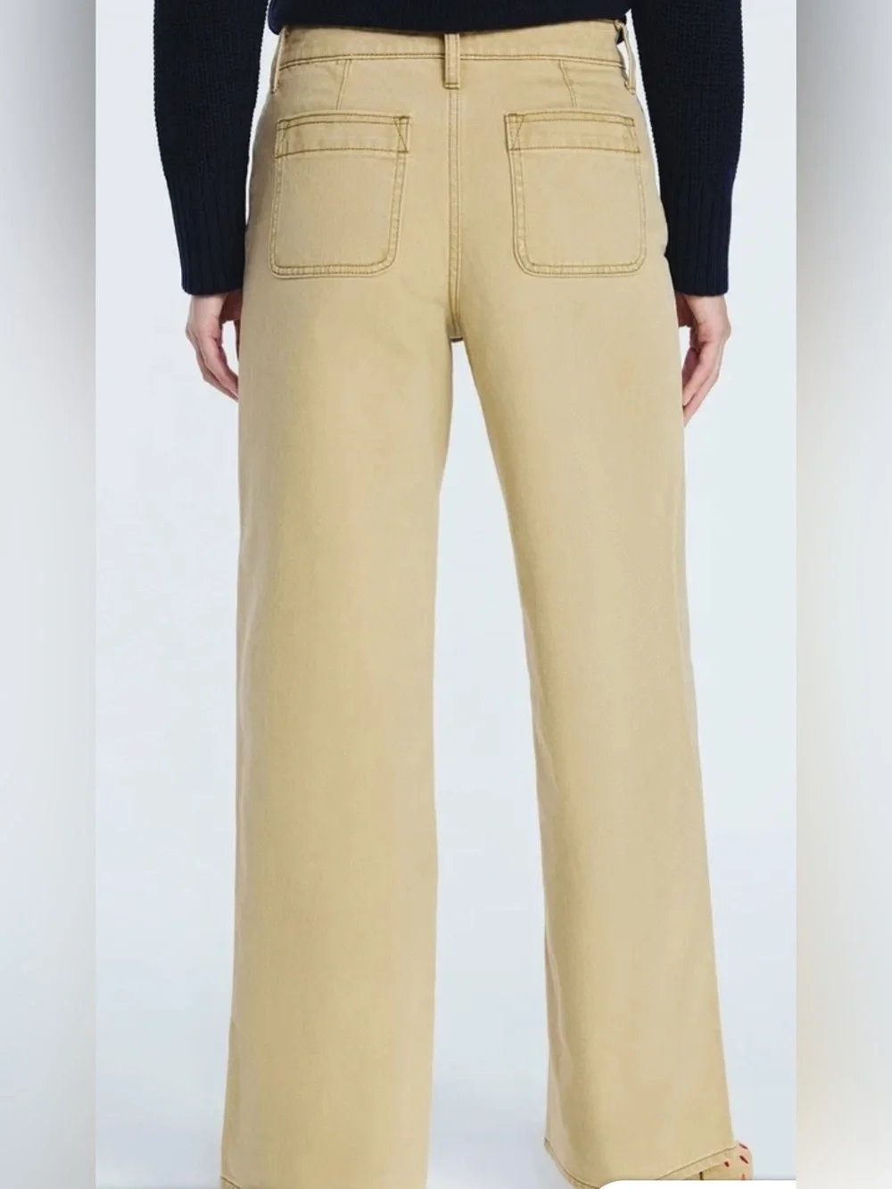 Wide Leg Utility Pants in Khaki - Women - Picture 2 of 6